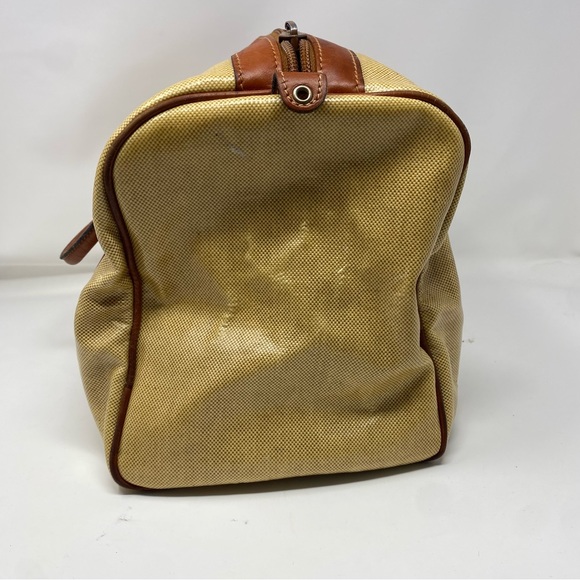 ROBINSON LUGGAGE SINCE 1927 MADE IN ITALY Traveler Duffle Bag Brown Khaki - Picture 3 of 9